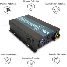 WZRELB 2500W 12V 120V Pure Sine Wave Solar Power Inverter with Remote Control Switch