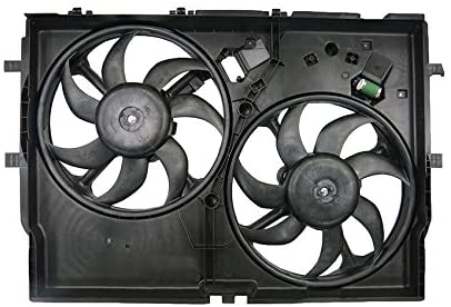 Rareelectrical NEW DUAL RADIATOR AND CONDENSER FAN COMPATIBLE WITH RAM PROMASTER 3.0L 3.6L 68188994AA CH3115189