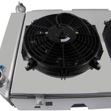 OzCoolingParts 3 Row All Aluminum Radiator + 2 x 12" Fan w/Shroud Kit for 1985-1997 86 87 88 89 90 91 92 93 94 95 96 Ford F-150 F-250 F-350 Bronco V8