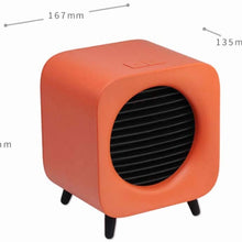 Zyyqt Desktop Heater， PTC Ceramic Heater Heater, Two Temperature Control, Timed Heater, Suitable for Home Bedroom Desk (Color : Orange)