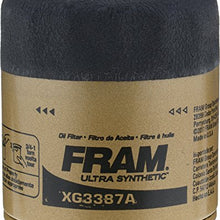 FRAM Ultra Synthetic Automotive Replacement Oil Filter, Designed for Synthetic Oil Changes Lasting up to 20k Miles, XG3387A with SureGrip (Pack of 1)