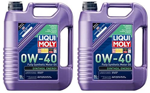 Liqui Moly Synthoil Energy 0W-40 Motor Oil (5 Liter) - 2 Pack