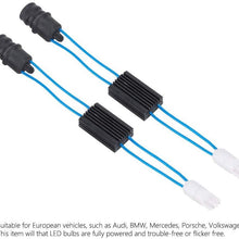 Terisass 2 Pcs T10 LED Headlight Decoder Headlight Light Bulb Canbus Error Free Anti Flicker Resistor