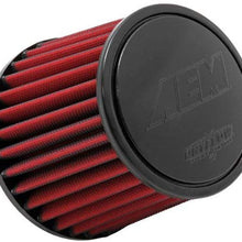 AEM 21-200DK Universal DryFlow Clamp-On Air Filter: Round Tapered; 2.25 in (57 mm) Flange ID; 5.125 in (130 mm) Height; 6 in (152 mm) Base; 5.125 in (130 mm) Top