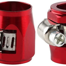 Fuel Water Tube,Aluminum Alloy Pipe Trimmer Clip Car Modification AN6 Fuel Hose Clamp Finisher Fuel Water Hose Clip