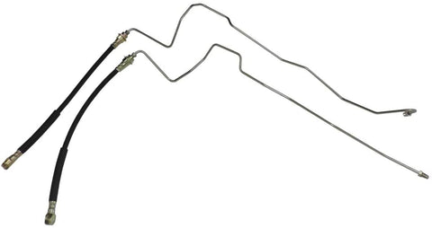 Compatible With 2002-2004 Dodge Dakota Four Wheel Disc ABS Rear Axle Brake Lines (w/Flex Hose) 2pc Stainless Steel (Y-11-9)
