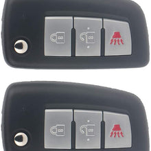 OCPTY 2X Uncut Keyless Entry Remote Control Key Fob Transmitter Replacement fit for 14-18  Nissan Rogue ADP12548301S