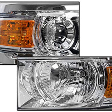ZMAUTOPARTS For 2014-2015 Chevy Silverado 1500 Chrome Projector Headlights Headlamps Lamps