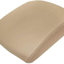 Real Leather Center Console Lid Armrest Cover Fits Honda Pilot 2009-2015 Beige Tan