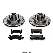 Power Stop K1985 Front Z23 Carbon Fiber Brake Pads with Drilled & Slotted Brake Rotors Kit