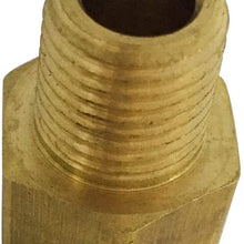 Brass Inverted Flare Fitting, Brake Line Adapter, Male Connector, 1/2" Tube OD x 3/8" NPT Male, 5pcs