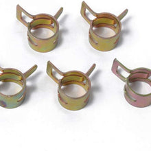 FLAMEER 0.3" Spring Clip Vacuum Fuel Oil Hose Line Band Clamp Low Pressure 8mm 10pcs