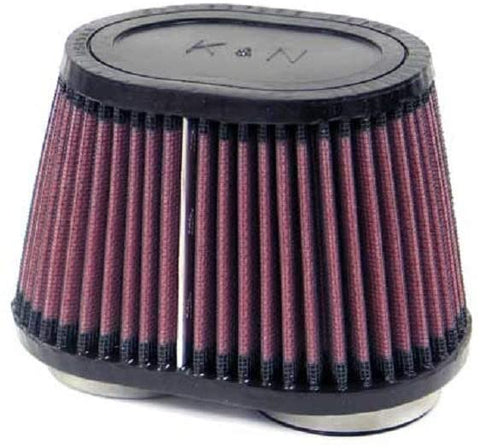 K&N Universal Clamp-On Air Filter: High Performance, Premium, Washable, Replacement Filter: Flange Diameter: 2.125 In, Filter Height: 4 In, Flange Length: 0.625 In, Shape: Oval Straight, RU-2850