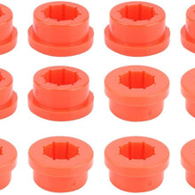 Qiilu 12pcs LCA Red Bushings, Replacement Bushings Lower Control Arm Rear Camber Fit for Civic Integra Red
