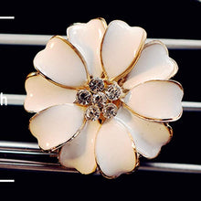 2 Pack Daisy Flowers Car Accessories Cute Car Air Freshener Bling Diamond Air Vent Clips Automotive Interior Trim Car Decorations Gift (White)