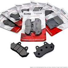 KMG Front Brake Pads for 1999-2002 Kawasaki KVF 300 4X4 Prairie - Non-Metallic Organic NAO Brake Pads Set