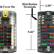 Blue Sea Systems 12 Circuit Blade Fuse Block With Negative Bus 100 Amp Max Per Block 30 Per Circuit