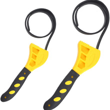 Rubber Pipe Straps Wrench Sets-2PCS Adjustable Oil Fuel Strap Wrench Tools Filter Strap Cutter Tool Plumbing Bathroom Shower Head Craftsman Monkey Wrench