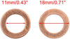 X AUTOHAUX 11mm Inner Dia Copper Washers Flat Car Sealing Gaskets Rings 20pcs