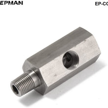 EPMAN 1/8'' BSPT Oil Pressure Sensor Tee to NPT Adapter Turbo Supply Feed Line Gauge