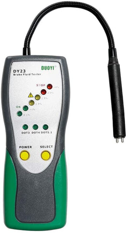 Brake Fluid Tester - SHGROUP Oil Inspection Goose Neck Detector Sound and Light Double Alarm Oil Moisture Water Inspection for Vehicle DOT3 DOT4 DOT5 Brake Fluid Detector