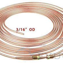 1 Roll 25 Ft 300 Inch Copper Nickel Car Household Braking Lines Tubing with 16 Pieces SAE Flare Nuts 3/16 Inch Tubing Diameter Leak and Vibration Resistance Easy to Bend Anti-rust