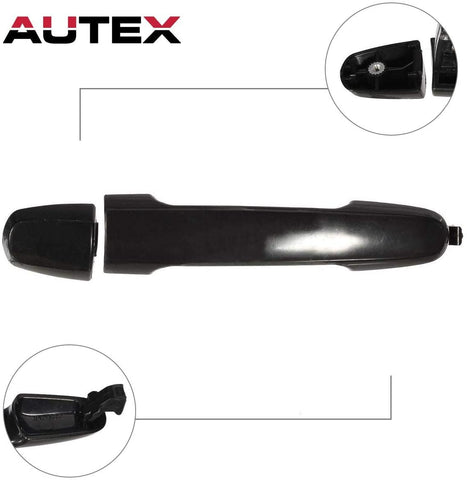 AUTEX Rear Left/Right Exterior Door Handle Driver/Passenger Side Compatible with Pontiac Vibe 2003 2004 2005 2006 2007 2008 2009 2010 Compatible with Toyota Corolla Matrix 03-13 Door Handle 81309