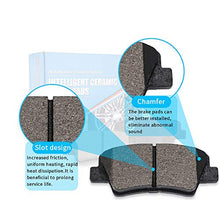 Ceramic Rear Brake Pad for 2011-2016 Hyundai Elantra, Disc Brake Pad Set QuickStop QuietCast Includes Installation Hardware by Fancomforstic