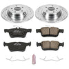 Power Stop K6559 Rear Z23 Carbon Fiber Brake Pads with Drilled & Slotted Brake Rotors Kit