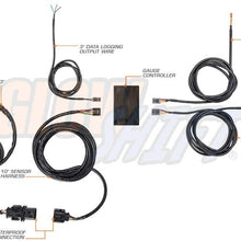 GlowShift Elite 10 Color Wideband Air/Fuel Ratio AFR Gauge Kit - Includes Oxygen Sensor, Data Logging Output & Weld-in Bung - Black Dial - Tinted Lens - Peak Recall - 2-1/16" 52mm