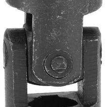 ID 14mm OD 28mm, Round Black Single Universal Steering Shaft U Joint, Universal Joint Connector U Joint Coupler