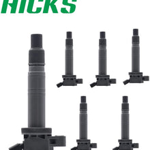 HICKS UF495 Ignition Coil Pack for 4Runner Camry Fj Cruiser Solara Tundra Tacoma 2.4L 2.7L 4.0L V6 5C1419 C1426 IC575,6Pcs