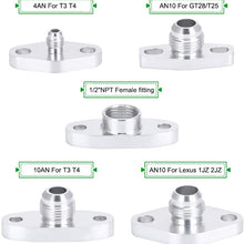 PTNHZ RACING Aluminum Female Oil Drain Turbo Flange T3 T4 T04 GT40 GT55 ODF-02 1/2 NPT
