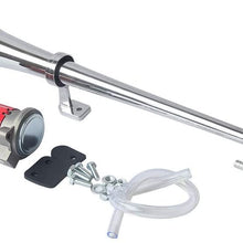 Micozy Single Air Horn 12V 150DB Super Loud Chrome Trumpets with Compressors for Car Truck Train Van Boat Universal