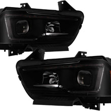 Xtune Projector Headlights for Dodge Charger 11-14 [Halogen Model Only] Switchback Turn Signals (Black Smoke)