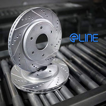 Eline Drilled Slotted Brake Rotors + Ceramic Pads Kit For Bmw 323,325,328, (E46)