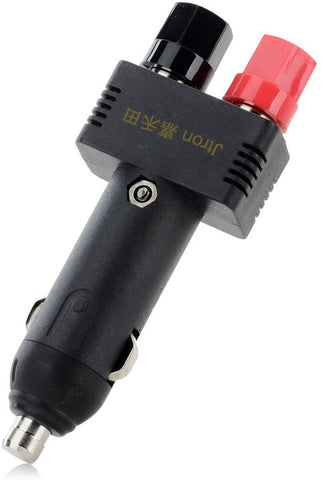 Jtron Dc 12v 10a Male Cigarette Lighter Plug with Power Wiring Cable Car to Take Power Black Power Cord for Inverter