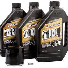 TUSK Yamaha Grizzly/Rhino/Wolverine/Viking 4-Stroke Oil Change Kit Synthetic Blend 10W-40
