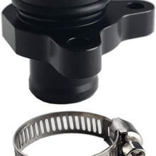 Dewhel For BMW 335i 11537541992 11537544638 OEM Replacement Water Hose Fitting Replacement Aluminum (Black)