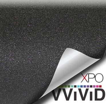 VViViD Black Matte Diamond Vinyl Wrap Film for DIY No Mess Easy to Install Air-Release Adhesive (1ft x 5ft)