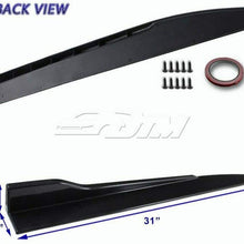 S SIZVER Universal Carbon Style Side Skirt Rocker Splitters Diffuser Winglet Wind 31"x4"