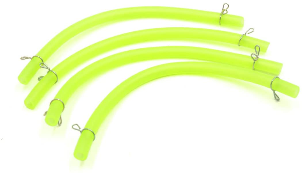 uxcell 4 Pcs 4.5mm Inner Dia Motorcycle Petrol Hose Oil Fuel Line Tube with Clamps Yellow