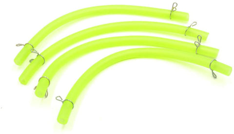 uxcell 4 Pcs 4.5mm Inner Dia Motorcycle Petrol Hose Oil Fuel Line Tube with Clamps Yellow