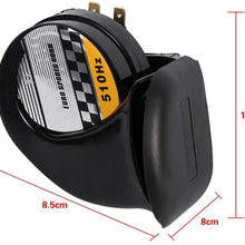 12V 510HZ Waterproof Snail Horn Universal Mini Loud Electronic Snail Horn Suitable for most Scooters Mopeds ATVs Go-Karts Dirt Bikes