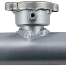 1-1/4" 32mm Aluminum In Line Radiator Hose Pipe Filler Neck With Cap Silver