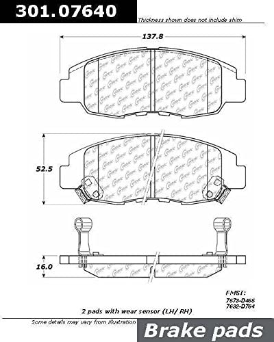 Centric (301.07640) Brake Pad, Ceramic