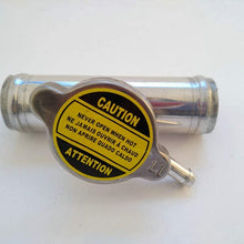 38mm 1-1/2" Full Aluminum In Line Radiator Hose Connector Filler Neck + Cap