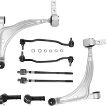 AUTOSAVER88 - Front Lower Control Arm Kit Compatible with Nissan Altima 2002-2006, Nissan Maxima 2004-2008 -w/Ball Joints, Tie rods, Sway Bar Links
