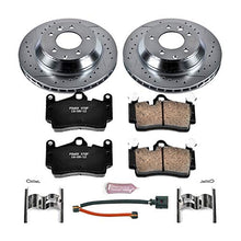 Power Stop K5312 Rear Z23 Carbon Fiber Brake Pads with Drilled & Slotted Brake Rotors Kit