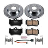 Power Stop K5312 Rear Z23 Carbon Fiber Brake Pads with Drilled & Slotted Brake Rotors Kit